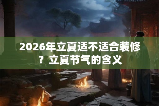 2026年立夏适不适合装修？立夏节气的含义