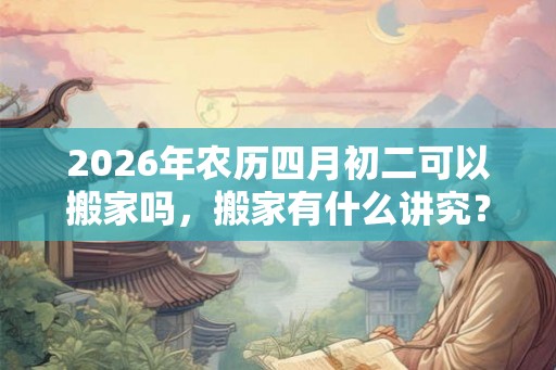 2026年农历四月初二可以搬家吗，搬家有什么讲究？