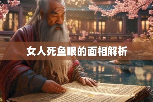 女人死鱼眼的面相解析