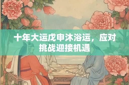 十年大运戊申沐浴运，应对挑战迎接机遇