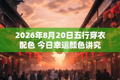 2026年8月20日五行穿衣配色 今日幸运颜色讲究