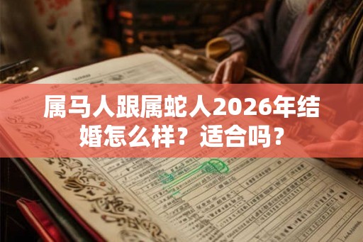 属马人跟属蛇人2026年结婚怎么样？适合吗？