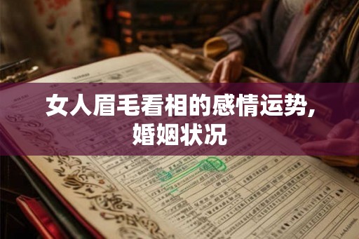 女人眉毛看相的感情运势,婚姻状况