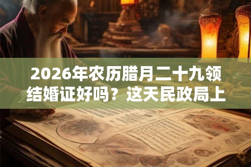 2026年农历腊月二十九领结婚证好吗?这天民政局上班吗? 2026年农历腊月二十九领结婚证好吗?这天民政局上班吗?