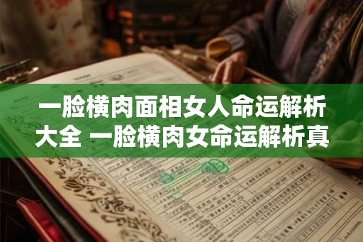 一脸横肉面相女人命运解析大全 一脸横肉女命运解析真的准吗