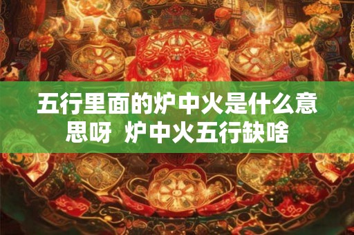 五行里面的炉中火是什么意思呀  炉中火五行缺啥