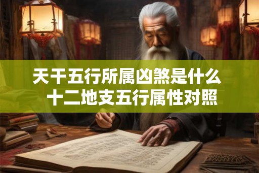 天干五行所属凶煞是什么 十二地支五行属性对照 天干五行所属凶煞是什么 十二地支五行属性对照