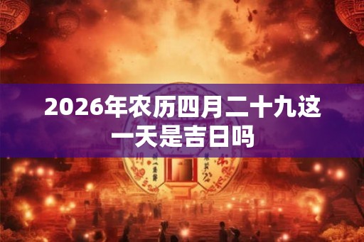 2026年农历四月二十九这一天是吉日吗