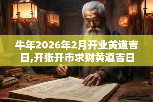 牛年2026年2月开业黄道吉日,开张开市求财黄道吉日 牛年2026年2月开业黄道吉日,开张开市求财黄道吉日