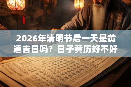 2026年清明节后一天是黄道吉日吗?日子黄历好不好? 2026年清明节后一天是黄道吉日吗?日子黄历好不好?