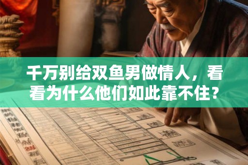 千万别给双鱼男做情人，看看为什么他们如此靠不住？
