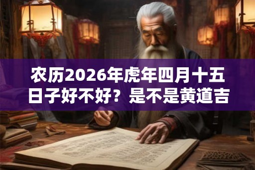 农历2026年虎年四月十五日子好不好?是不是黄道吉日? 农历2026年虎年四月十五日子好不好?是不是黄道吉日?