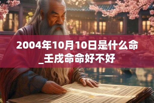 2004年10月10日是什么命_壬戌命命好不好