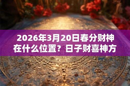 2026年3月20日春分财神在什么位置？日子财喜神方位查询！