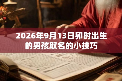 2026年9月13日卯时出生的男孩取名的小技巧 2026年9月13日卯时出生的男孩取名的小技巧