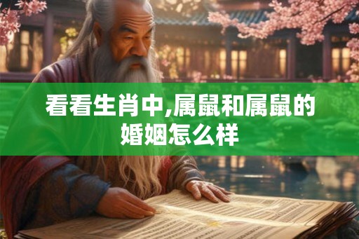看看生肖中,属鼠和属鼠的婚姻怎么样