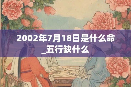 2002年7月18日是什么命_五行缺什么
