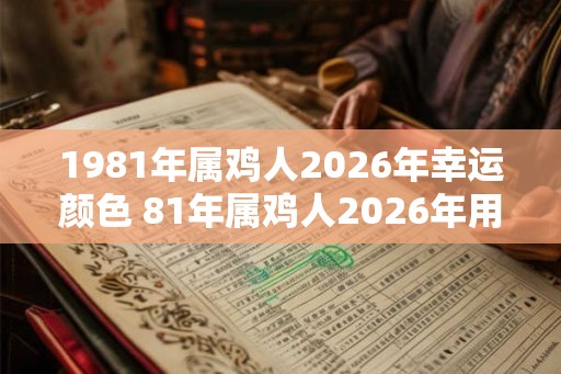 1981年属鸡人2026年幸运颜色 81年属鸡人2026年用什么颜色好