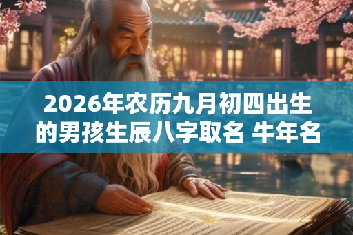 2026年农历九月初四出生的男孩生辰八字取名 牛年名字推荐