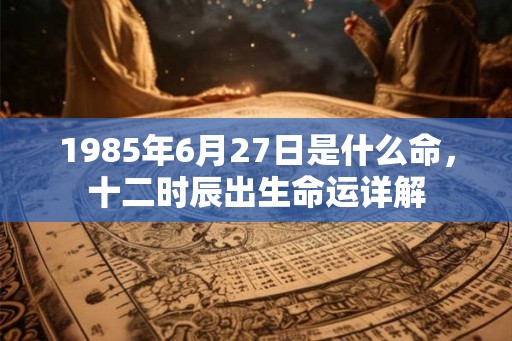 1985年6月27日是什么命，十二时辰出生命运详解