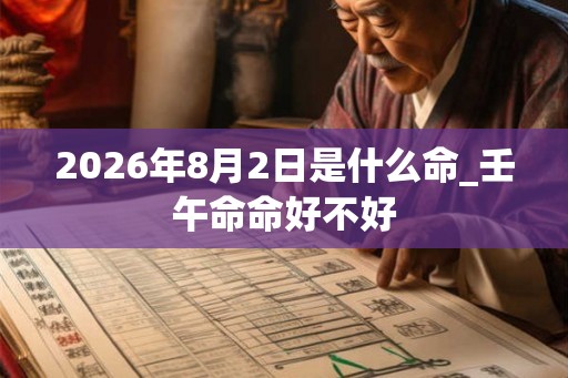 2026年8月2日是什么命_壬午命命好不好