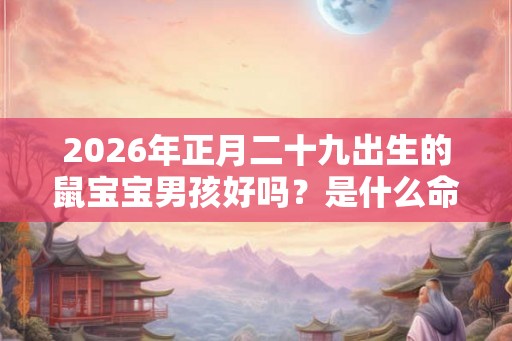 2026年正月二十九出生的鼠宝宝男孩好吗？是什么命？