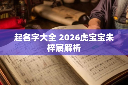起名字大全 2026虎宝宝朱梓宸解析