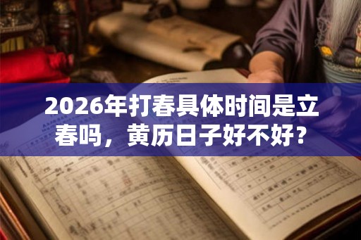 2026年打春具体时间是立春吗,黄历日子好不好? 2026年打春具体时间是立春吗,黄历日子好不好?