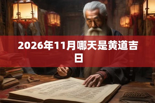 2026年11月哪天是黄道吉日