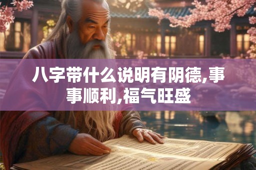 八字带什么说明有阴德,事事顺利,福气旺盛 八字带什么说明有阴德,事事顺利,福气旺盛