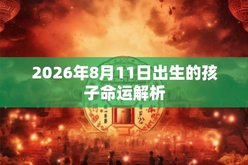 2026年8月11日出生的孩子命运解析 2026年8月11日出生的孩子命运解析