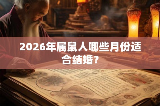 2026年属鼠人哪些月份适合结婚？