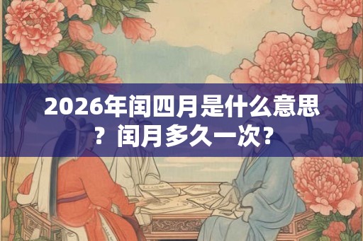 2026年闰四月是什么意思？闰月多久一次？