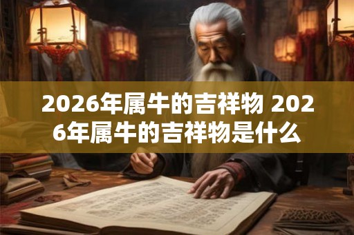 2026年属牛的吉祥物 2026年属牛的吉祥物是什么
