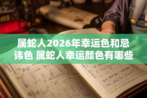 属蛇人2026年幸运色和忌讳色 属蛇人幸运颜色有哪些