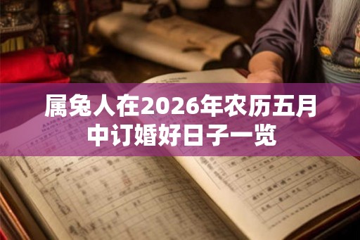 属兔人在2026年农历五月中订婚好日子一览