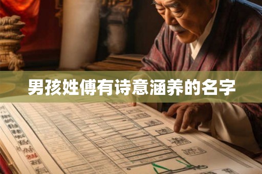 男孩姓傅有诗意涵养的名字