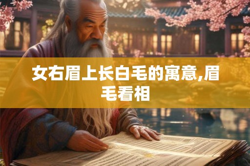 女右眉上长白毛的寓意,眉毛看相