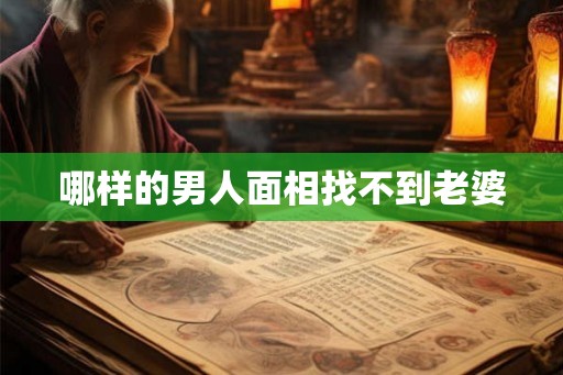 哪样的男人面相找不到老婆