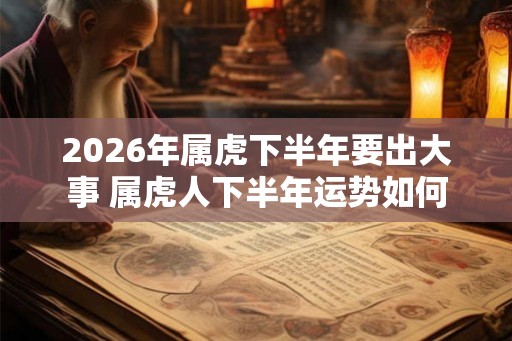 2026年属虎下半年要出大事 属虎人下半年运势如何