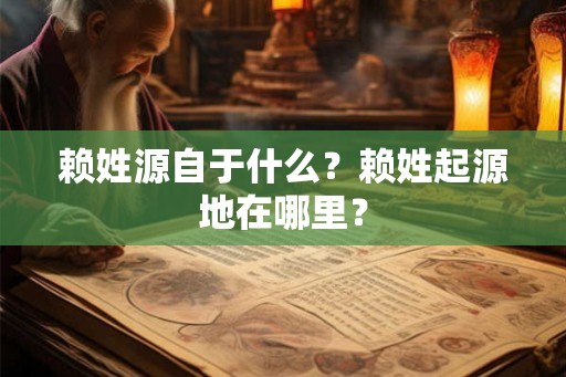 赖姓源自于什么？赖姓起源地在哪里？