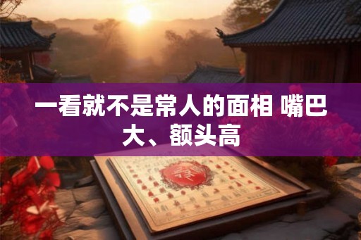 一看就不是常人的面相 嘴巴大、额头高