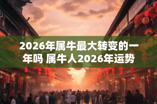 2026年属牛最大转变的一年吗 属牛人2026年运势