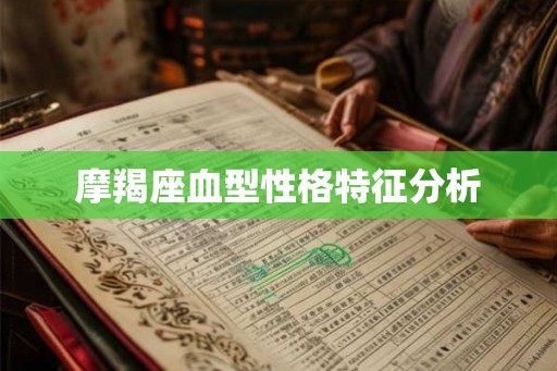 摩羯座血型性格特征分析 摩羯座血型性格特征分析