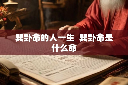 巽卦命的人一生  巽卦命是什么命