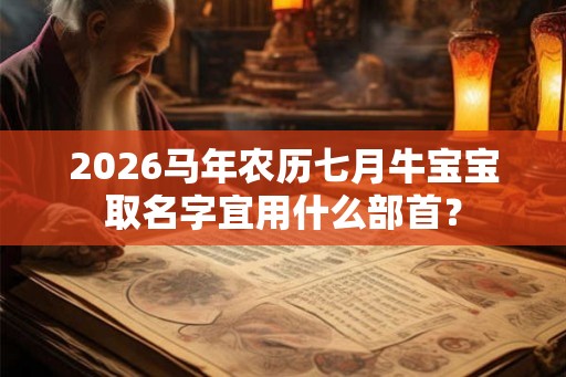 2026马年农历七月牛宝宝取名字宜用什么部首？
