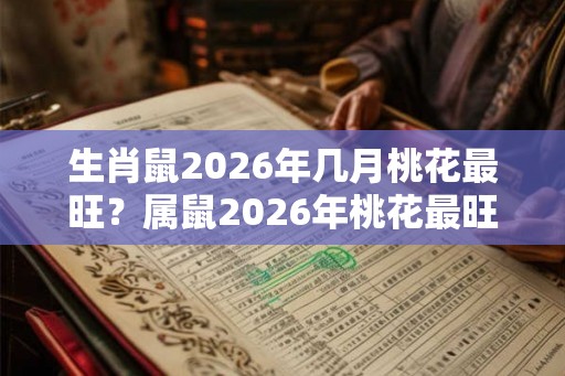 生肖鼠2026年几月桃花最旺？属鼠2026年桃花最旺的月份