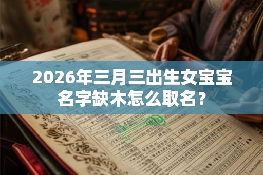 2026年三月三出生女宝宝名字缺木怎么取名？
