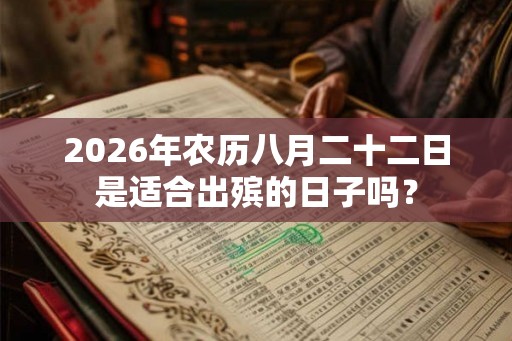 2026年农历八月二十二日是适合出殡的日子吗？