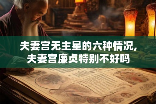 夫妻宫无主星的六种情况,夫妻宫廉贞特别不好吗